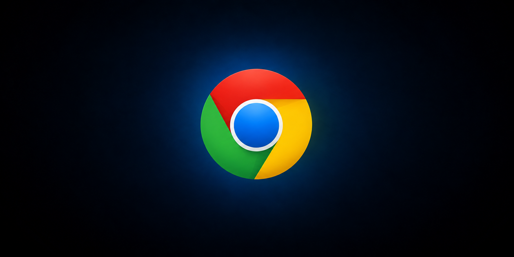 Google Chrome logo on a dark background